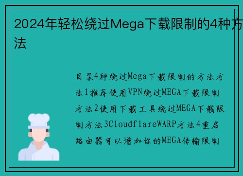 2024年轻松绕过Mega下载限制的4种方法